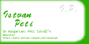 istvan peti business card